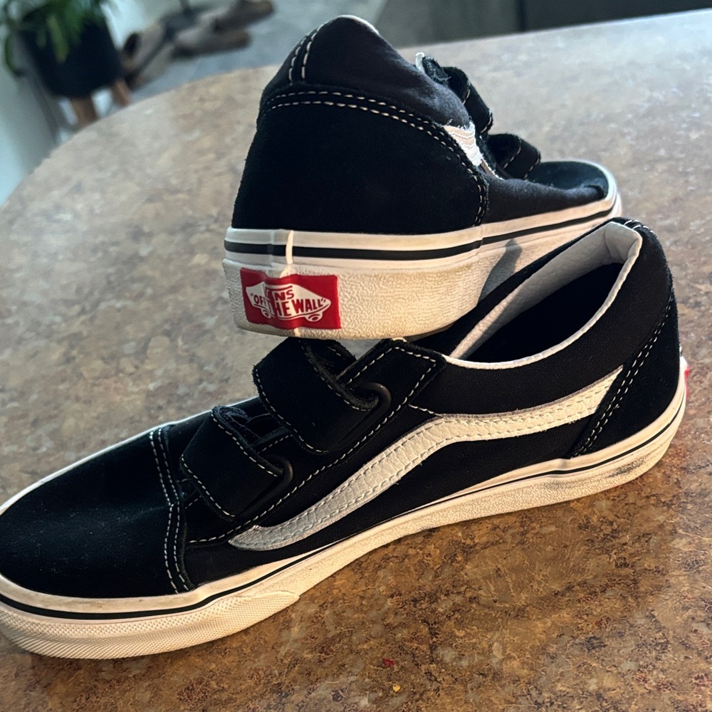 Vans Kids Black and White Sneakers